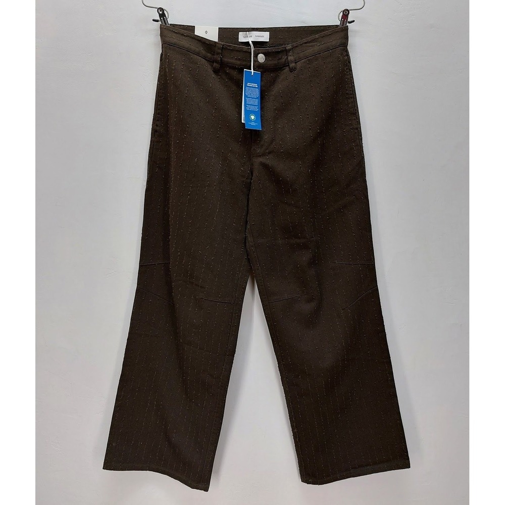 Samsoe Samsoe Bruce Trousers Men's 48 Turkish Coffee Brown Wide Leg Sabruce NWT